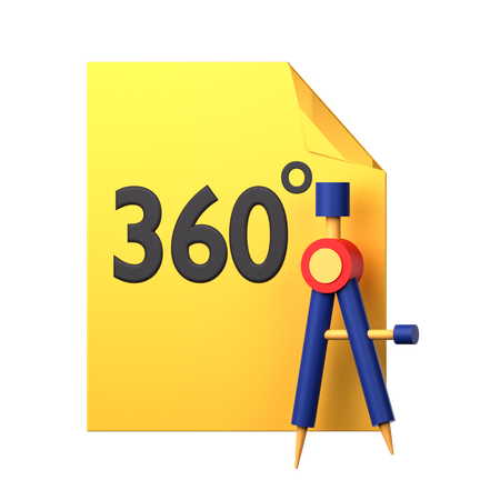 360 Mensuration Drawing  3D Icon