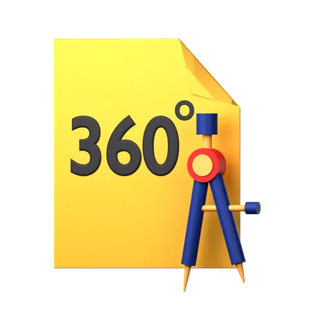 360 Mensuration Drawing  3D Icon