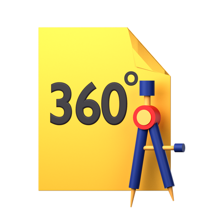 360 Mensuration Drawing  3D Icon