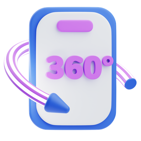 360° mobile  3D Icon