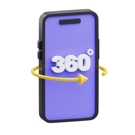 360 Mobile Rotation  3D Icon