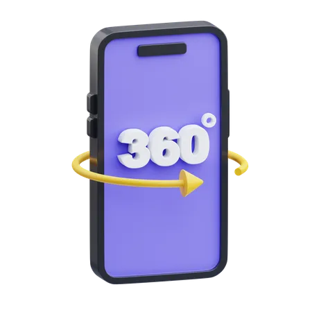 360 Mobile Rotation  3D Icon