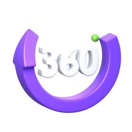 360 Rotate  3D Icon