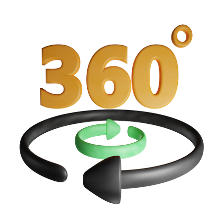 360 Rotation  3D Icon