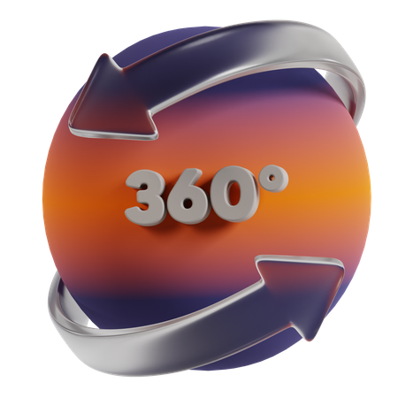 360 Rotation 3D Icon