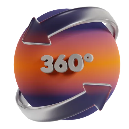 360 Rotation 3D Icon