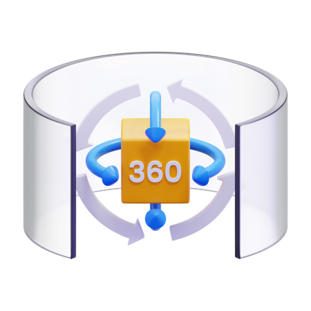 360 度の空間ビュー  3D Icon