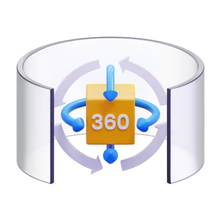 360 度の空間ビュー  3D Icon