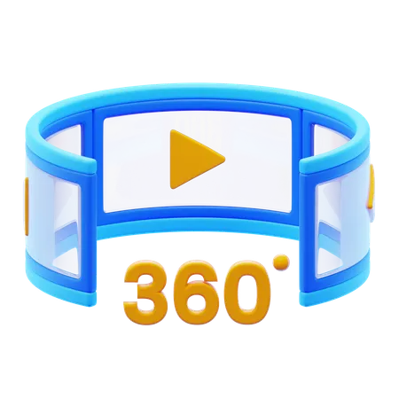 360 VIDEO  3D Icon