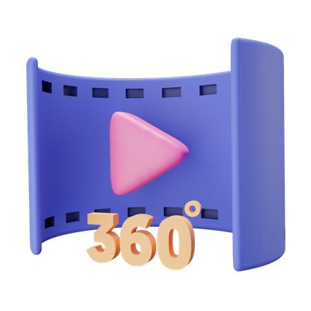 360 Video 3D Illustration