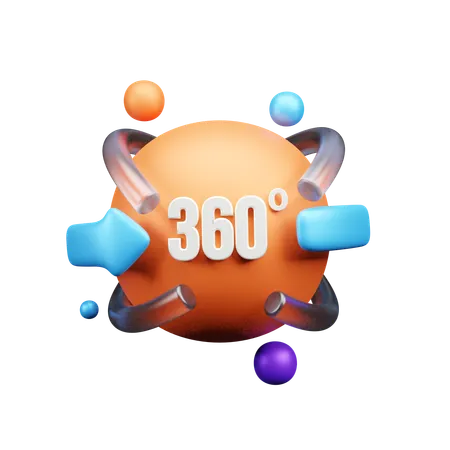 360 View  3D Icon