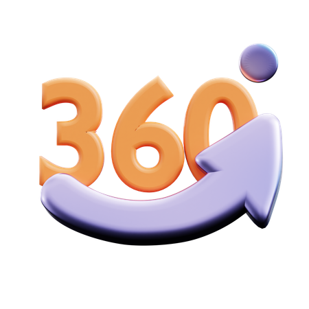 360도 보기  3D Icon