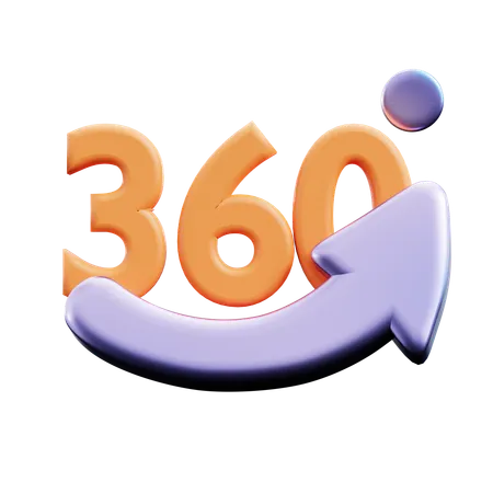 360도 보기  3D Icon