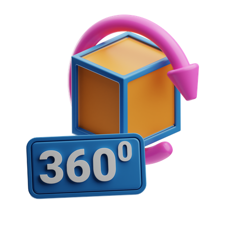 360도 보기  3D Icon