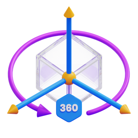 360 View  3D Icon