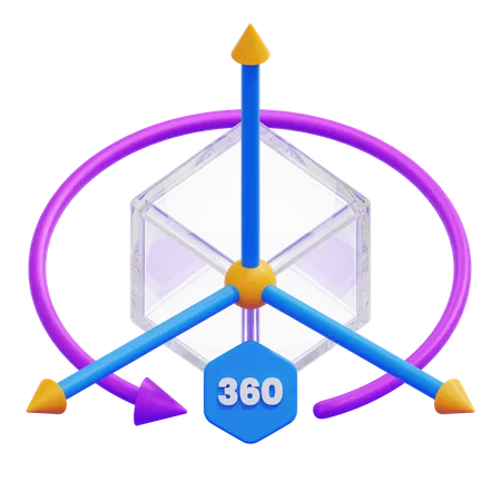 360 View  3D Icon