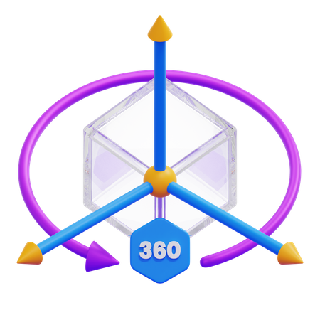 360 View  3D Icon