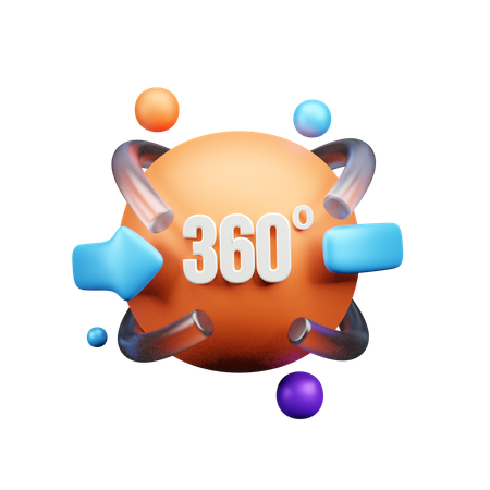 360 View  3D Icon