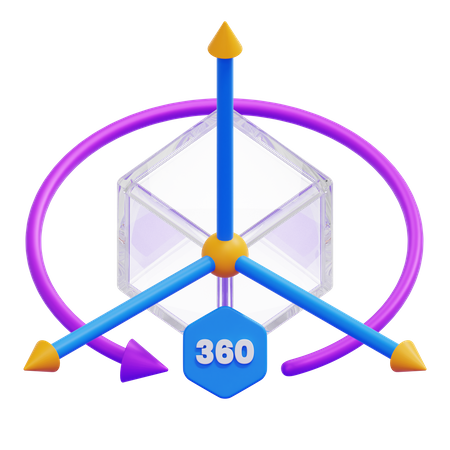 360 View 3D Icon