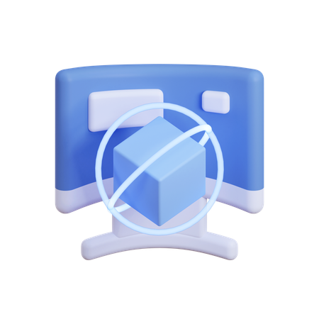 360 vision computer  3D Icon