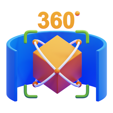 Visão 360°  3D Icon