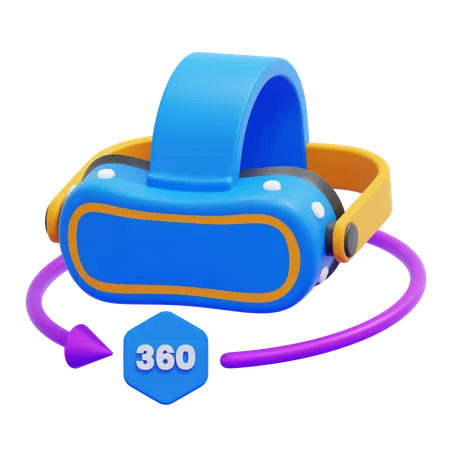 360 Vr Goggles 3D Icon