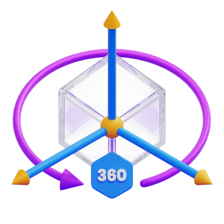 Vue 360  3D Icon