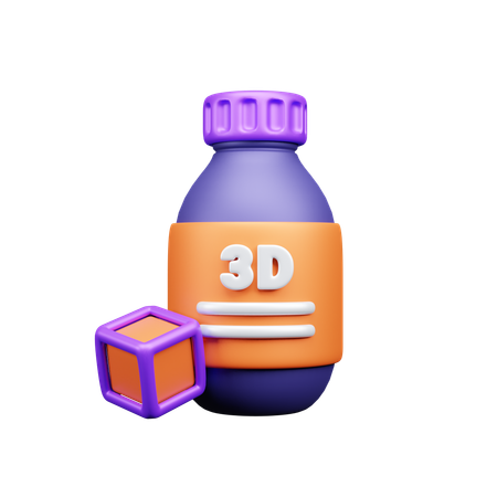 Botella 3d  3D Icon