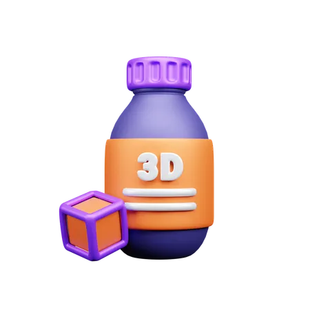 Botella 3d  3D Icon