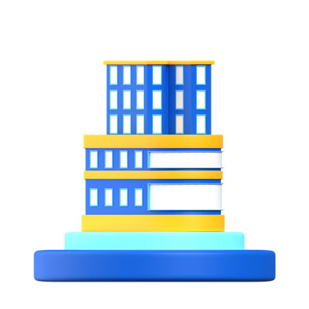 3D building model  3D Icon