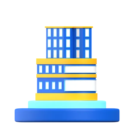 3D building model  3D Icon