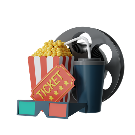 3D Cinema  3D Illustration