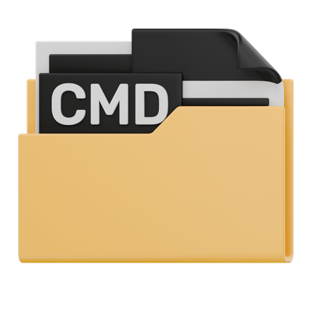 3D Cmd ファイル フォルダー  3D Icon