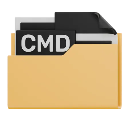 3D Cmd ファイル フォルダー  3D Icon