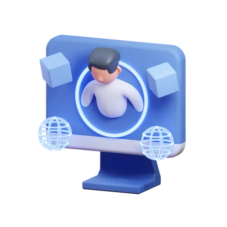 3D computer  3D Icon