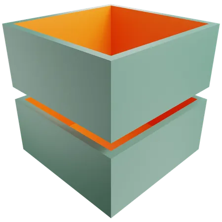 3 D Cube With Isolated Background 3D Icon