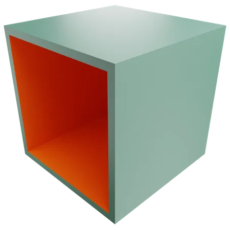 3 D Cube With Isolated Background 3D Icon