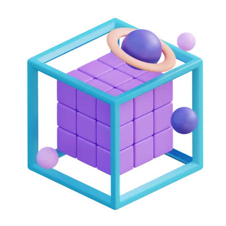 3 D Illustration Cube 3D Icon