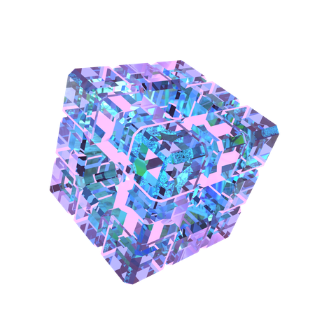 3d Cube Holographic Cube  3D Icon