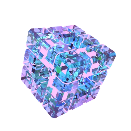 3d Cube Holographic Cube  3D Icon