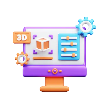 3D designing  3D Icon