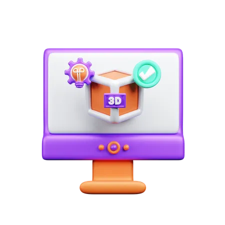 3D Designing  3D Icon