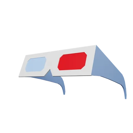 3D-Filmbrille  3D Illustration