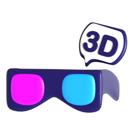 3D Glasses  3D Icon