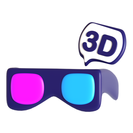 3D Glasses  3D Icon