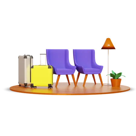 Icono de vacaciones de verano 3D  3D Illustration