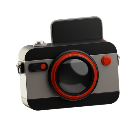 3D Illustration, camera with flash  3D Icon