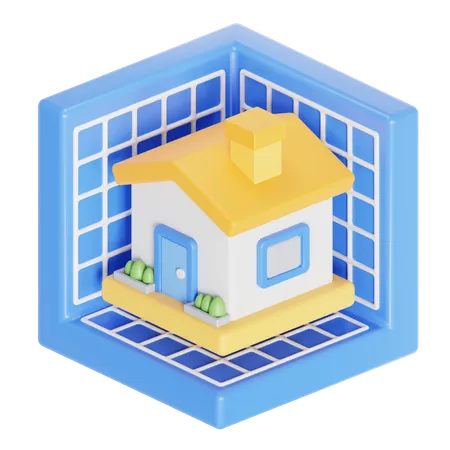 3 D Mockup Of A House 3D Icon