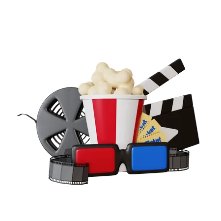 3D Movie  3D Illustration