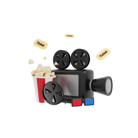 3D Movie Reel  3D Illustration